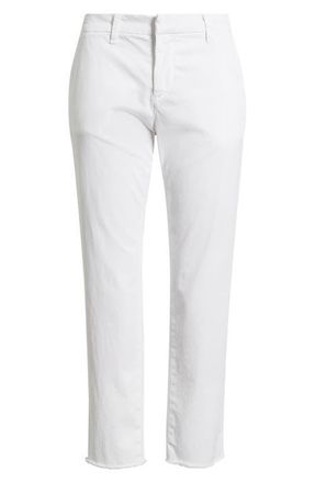 Frank & Eileen Wicklow Crop Chinos in White at Nordstrom, Size 12