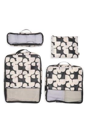 Mytagalongs Noa Set of 4 Modular Packing Pouch & Cubes in Black/White at Nordstrom Rack