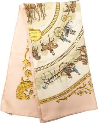 Herm&egrave;s Pre-owned Hermes La Promenade de Longchamps Silk Scarf 90 Ladies ZDIZZD9WUN5VN3WW