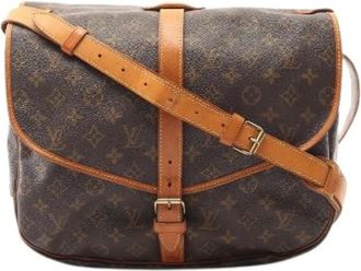 Louis Vuitton Pre-owned Cross Body Bags, female, Brown, Size: ONE SIZE Pre-owned Vintage Canvas Cross Body Bag