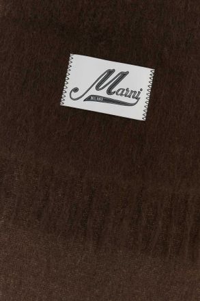 Marni Womens Brown Alpaca Blend Scarf Maroon Exterior: Nylon Sciarpe E Foulard Scarfs