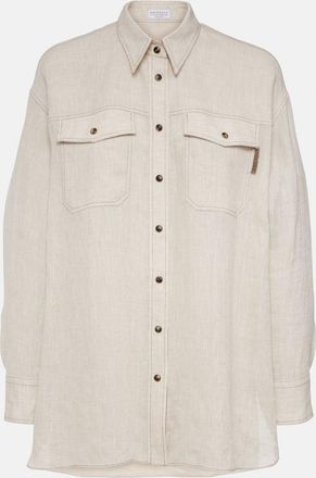Brunello Cucinelli Oversized linen shirt