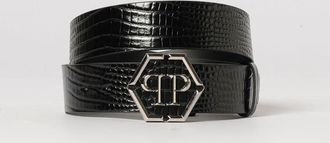 Philipp Plein Cintura in pelle stampa cocco Philipp Plein