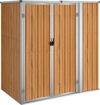 vidaXL Cobertizo Herramientas Jard&iacute;n Acero Galvanizado 161x89x161 Cm Vidaxl