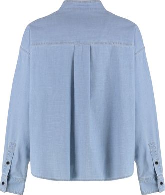 Isabel Marant Womens Blouse Vero Light Blue Cotton Blouses Shirt