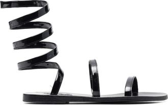 Ancient Greek Sandals Zwarte koeienleren sandalen - Dames - Sandalen - Zwart - 36 EU - Leer - Schoenen
