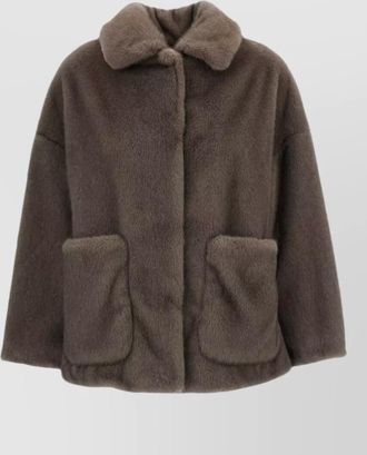 Herno faux fur bomber jacket
