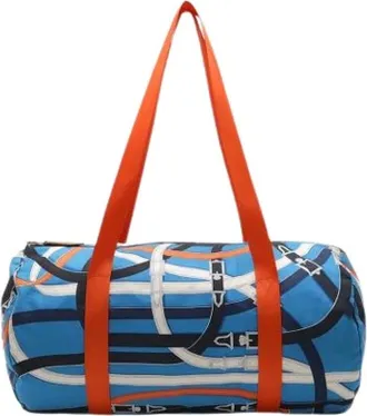 Herm&egrave;s Vintage, unisex, Veelkleurig, ONE Size, Leer, Pre-owned Weekend Travel Bag