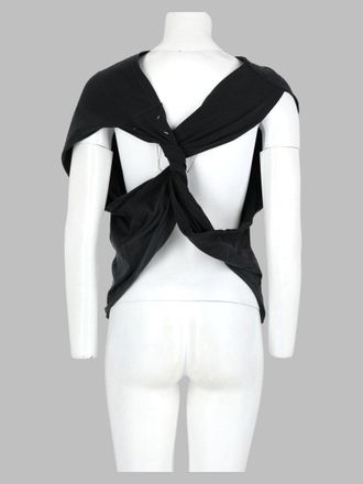Maison Margiela Woven Cotton Blouse - Black