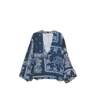 The Attico Paisley V-neck Blouse