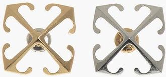 Off-white Arrown-Shaped Earrings in Gold- and Silver-Effect size One Size