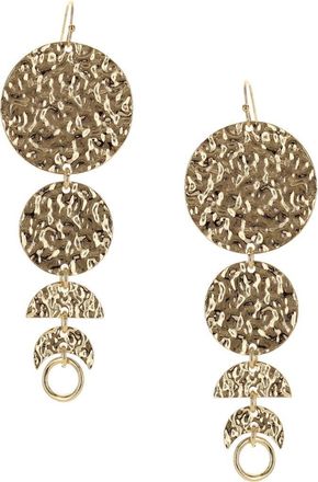 Olivia Welles Chelsea Hammered Drop Earrings in Gold at Nordstrom Rack