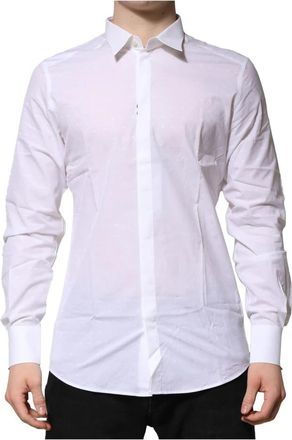 Dolce & Gabbana Witte Katoenen Lange Mouwen Formeel Overhemd - Heren - Casual Overhemden - Wit - L - Katoen - Overhemden