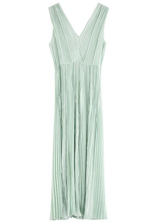Forte_Forte Forte_forte Plissé Woven Midi Dress - Light Green - 2 (UK 10 / S)