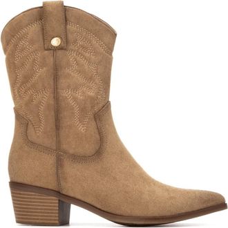 Xti Womens Suede Italian Western Booties By XTI