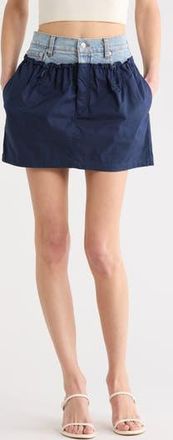 SIMKHAI Hampton Mixed Media Miniskirt in Midnight Multi at Nordstrom Rack, Size 00