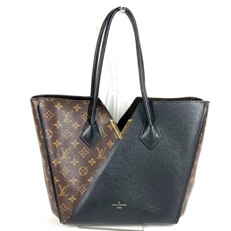 Louis Vuitton Black Brown Monogram Leather Shoulder Bag Tote Bag (Pre-Owned)