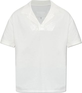 Maison Margiela Taped Polo Shirt - Heren - Polos - Wit - L - Katoen - Tops