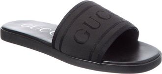 Gucci Tonal Leather Flat Sandal