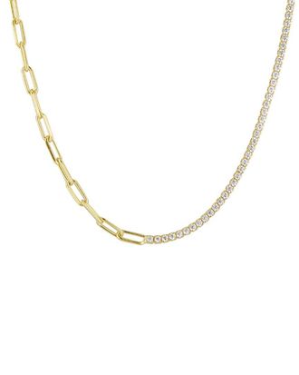 Glaze Jewelry 14K Over Silver Cz Choker Necklace