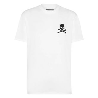 Philipp Plein Heren, Tops, Wit, Maat: L Katoen