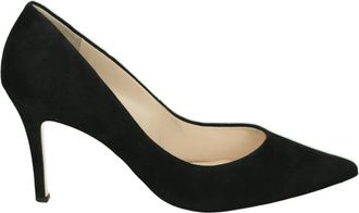H&ouml;gl Zwarte Su&egrave;de Pumps - Dames - Pumps - Zwart - 41 EU - Su&egrave;de - Schoenen
