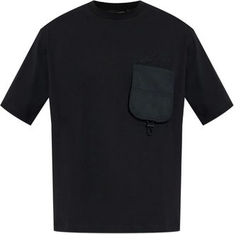 Dsquared2 T-shirt ricamata con tasca - Nero