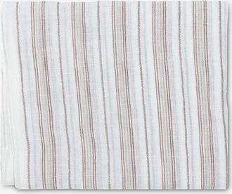 Brunello Cucinelli Leinen- und Baumwollwebschal mit glitzernden Streifen