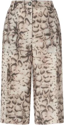 Pinko Pinko, Korte Broeken, Dames, Beige, S, Linnen, Cattolica Bermuda