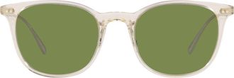Oliver Peoples Gerardo 51mm Tinted Square Sunglasses in Beige at Nordstrom