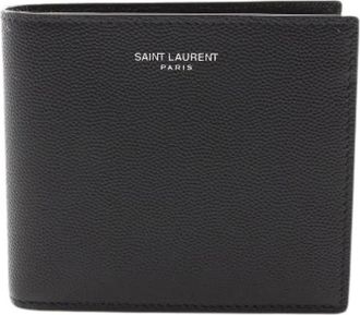 Saint Laurent Pre-owned Wallets, male, Black, Size: ONE SIZE Pre-owned Leather wallets