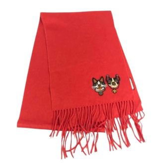 Gucci Pre-owned Scarves, unisex, Red, Size: ONE SIZE Pre-owned Cashmere Scarf