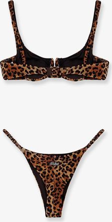 MC2 Saint Barth Womens Bikini With Animal Print Multicolour Polyamide Swimwear Sea Clothing
