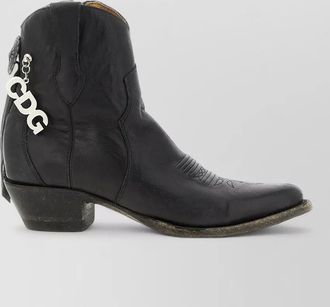 Comme Des Gar&ccedil;ons mexicana ankle boots chunky heel detailing