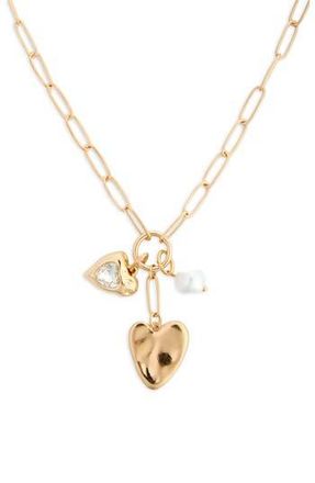Saachi Heart Charm Necklace in Gold at Nordstrom Rack
