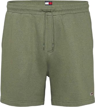 Tommy Jeans Heren Flagbeach-short van polykatoen met logo (Groen)