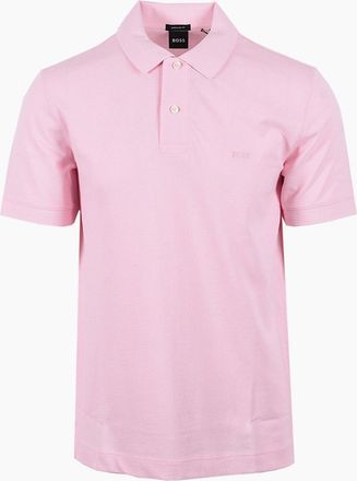 HUGO BOSS Mens Boss Black BOSS PALLAS POLO OPEN PINK - Size: 38