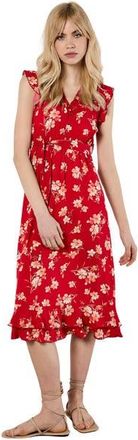 Apricot Rock Cress Floral Ditsy Midi Dress in Red at Nordstrom, Size Xx-Large