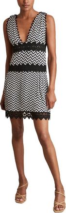 Reiss Sophia Lace Mix Short Dress