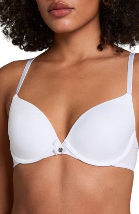 Hunkem&ouml;ller Plunge Padded Underwired Bra in White at Nordstrom, Size 34Dd