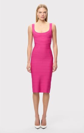 H&eacute;rve L&eacute;ger The Solara Dress in Magenta at Nordstrom, Size Xx-Small