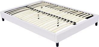 Habitat et Jardin Habitat Et Jardin - Somier De L&aacute;minas Tapizado - 140 X 190 Cm - 20 L&aacute;minas - Blanco