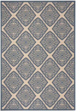 Safavieh Alfombra azul/beige 155 x 229 cm