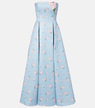 LEO LIN Nora floral bustier gown