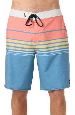 O'Neill Hyperfreak Heat Stripe Swim Trunks in Captains Blue at Nordstrom, Size 36