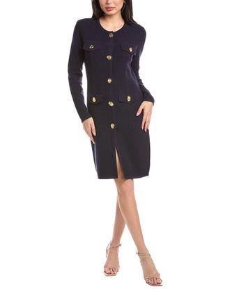 St. John Pique Knit Midi Dress