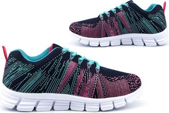 Generic Womens Casual Trainers Trainers Womens Trainer Star Trainer Lace Up Fastening Lace Up Shoes Sizes 3-8 Navy 5 UK