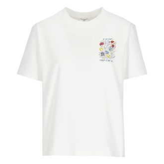 Casablanca T-Shirts, female, White, Size: XS Graffiti Short Sleeve T-Shirt