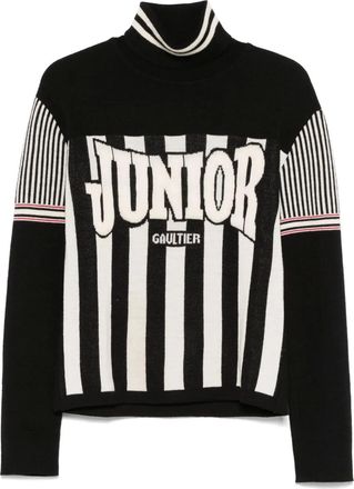 Jean Paul Gaultier Maglione con dettaglio a righe anni 90 - Nero
