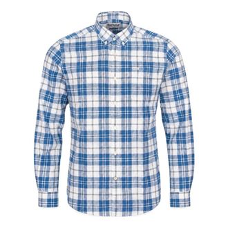Barbour Thrpe Tailored - Heren - Overhemden - Blauw - Maat: M Leer